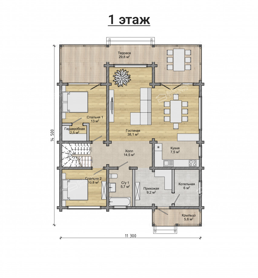 Дом из профилированного бруса VZ-408